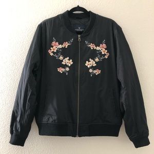 Embroidered bomber jacket
